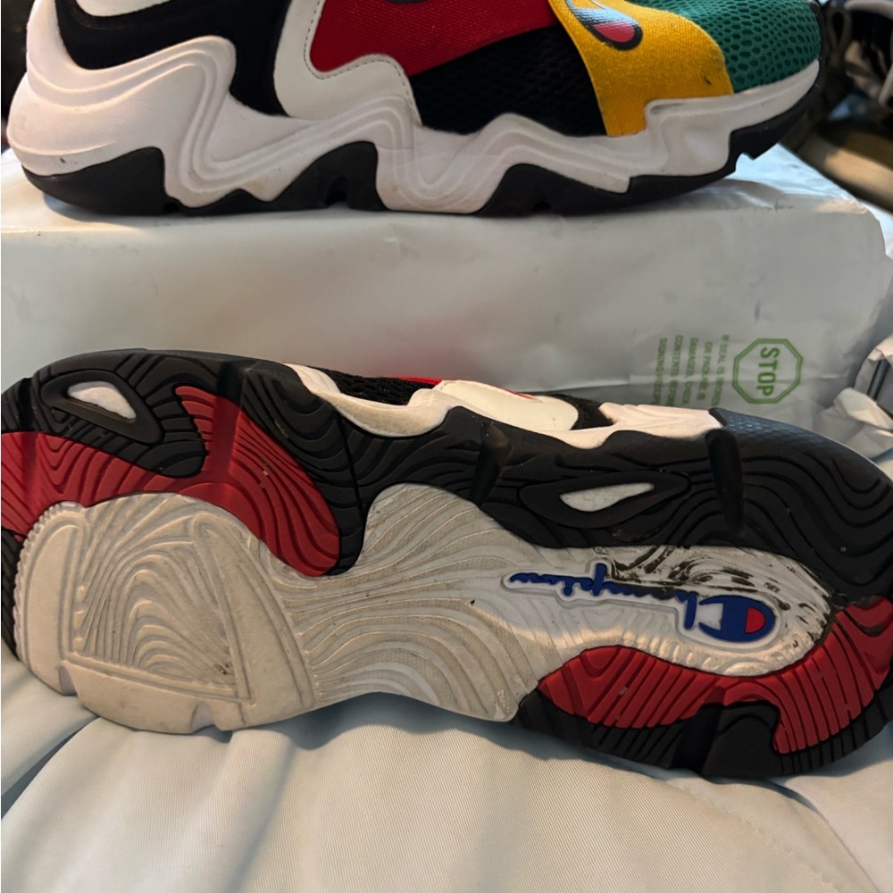 Champion Athletic Red and Black Shoes with Chunky Design